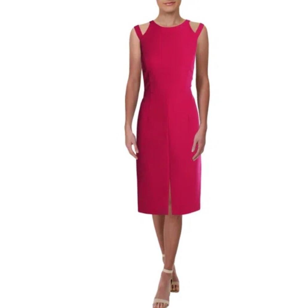 NWT Laundry by Shelli Segal Women's Cocktail DressSz 10 Lipstick Pink MSRP$148